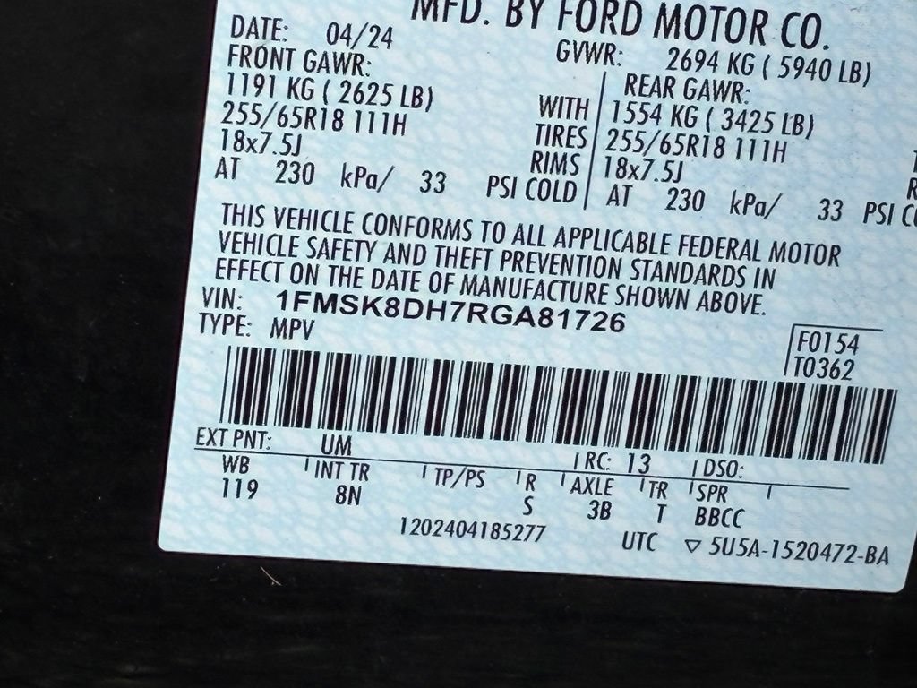 Certified 2024 Ford Explorer XLT w/ Class IV Trailer Tow Package AWD/4WD image 58