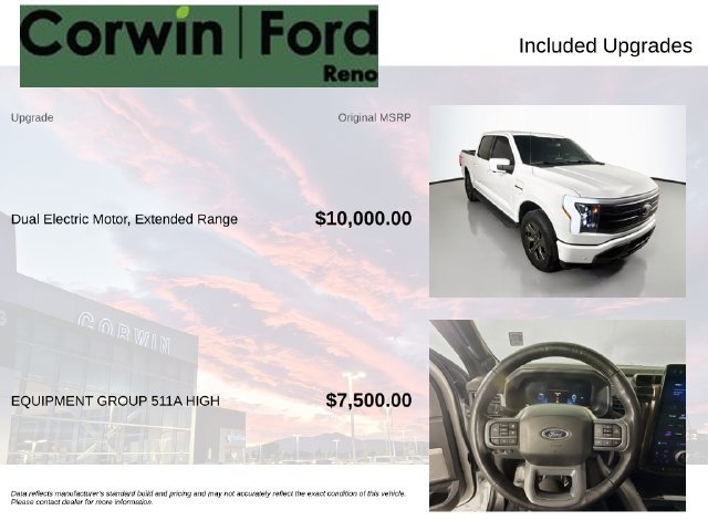 Certified 2023 Ford F150 Lightning Lariat w/ Equipment Group 511A High AWD/4WD image 3