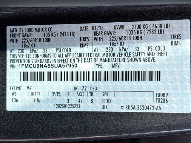 Certified 2025 Ford Escape ST-Line Select AWD/4WD image 31