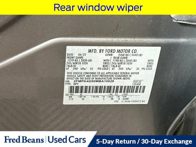 Certified 2021 Ford Edge SE AWD/4WD image 35