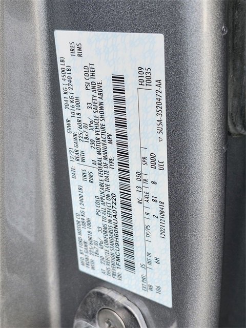 Certified 2022 Ford Escape SEL w/ Technology Package image 37