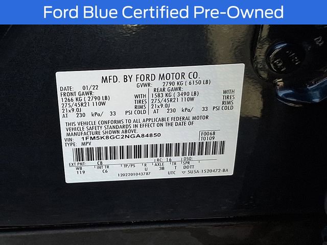 Certified 2022 Ford Explorer ST w/ Equipment Group 401A AWD/4WD image 32