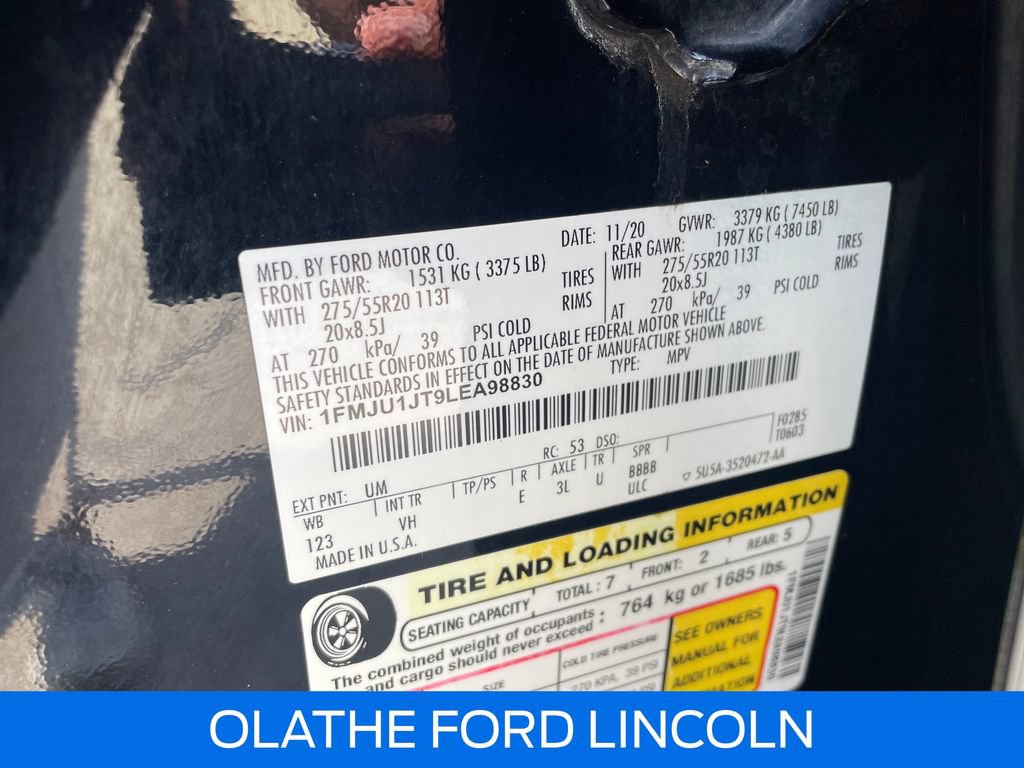 Certified 2020 Ford Expedition XLT w/ Equipment Group 202A AWD/4WD image 25