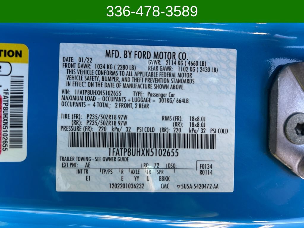 Certified 2022 Ford Mustang Premium RWD image 28