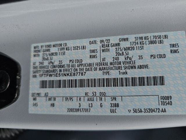 Certified 2022 Ford F150 Lariat AWD/4WD image 34