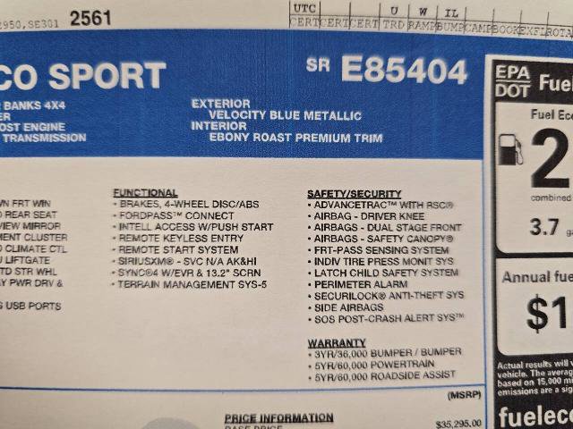 Certified 2025 Ford Bronco Sport Outer Banks w/ Outer Banks Tech Package+ image 16