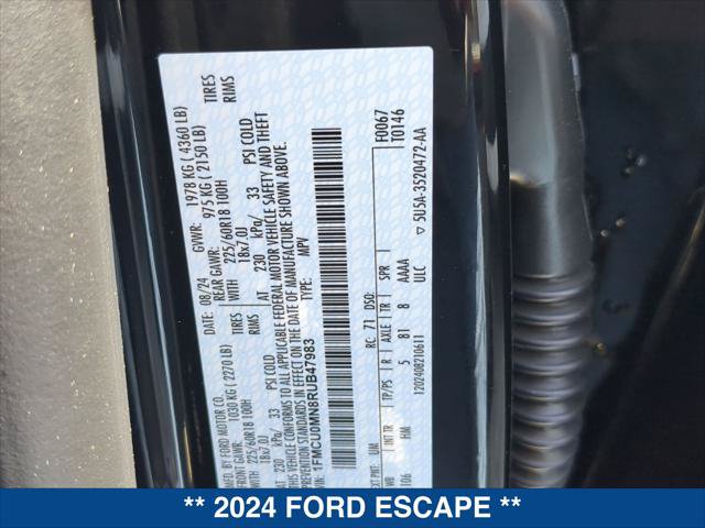 Certified 2024 Ford Escape ST-Line w/ Tech Pack #1 FWD image 23