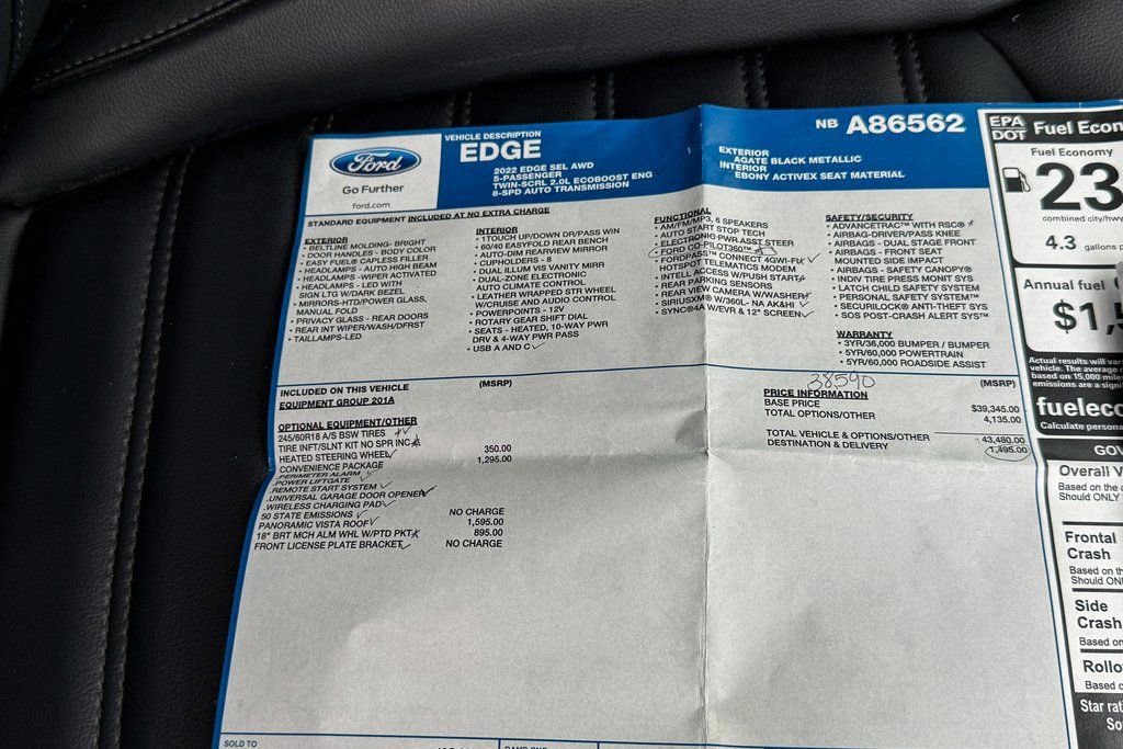 Certified 2022 Ford Edge SEL w/ Convenience Package image 39