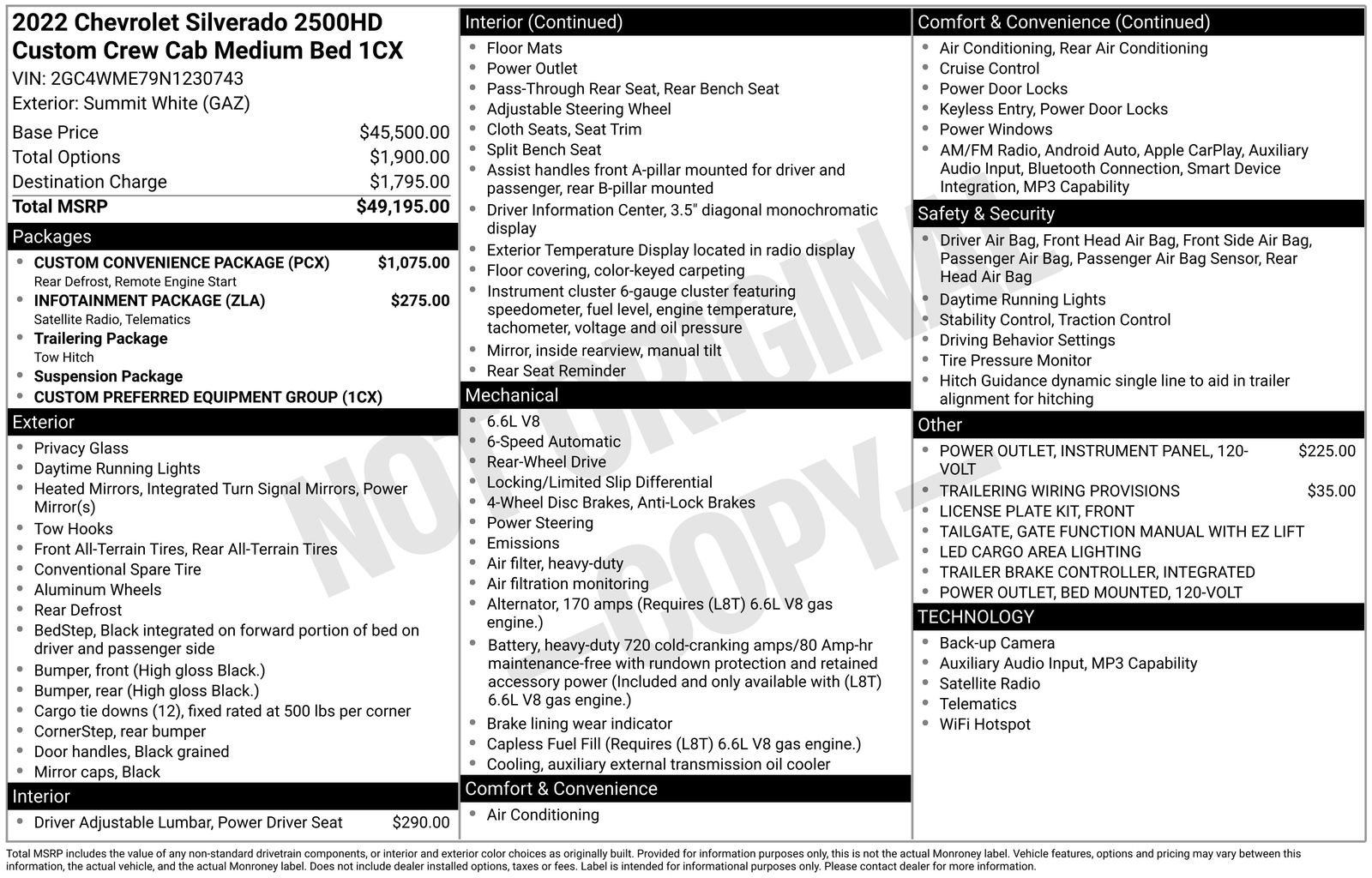 Used 2022 Chevrolet Silverado 2500 Custom w/ Custom Convenience Package RWD image 32
