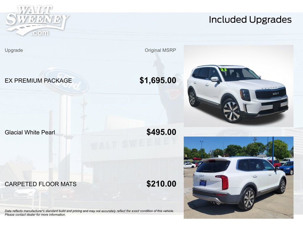 Used 2022 Kia Telluride EX w/ EX Premium Package FWD image 11