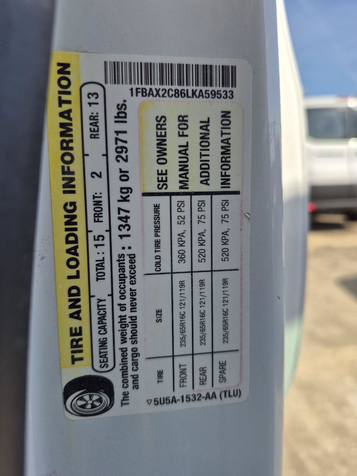 Certified 2020 Ford Transit 350 XL image 5