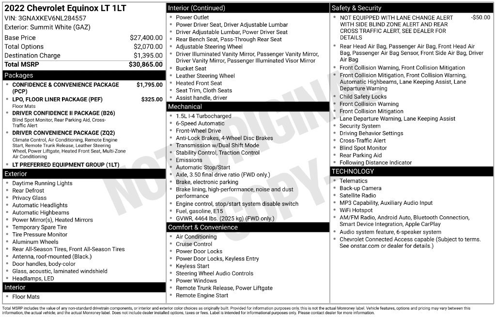 Used 2022 Chevrolet Equinox LT FWD image 35