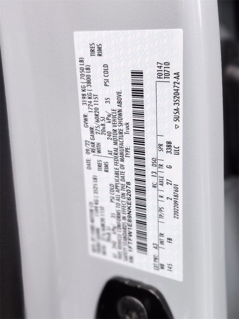 Certified 2022 Ford F150 XLT w/ Equipment Group 302A High image 31