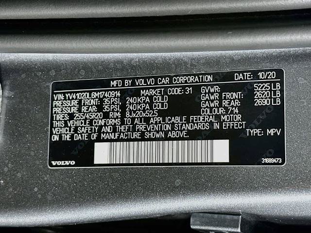 Used 2021 Volvo XC60 T5 Inscription w/ Protection Package Premier FWD image 22