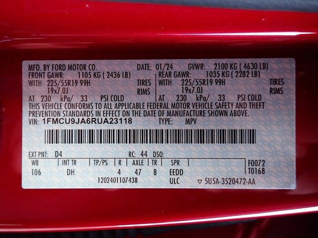 Certified 2024 Ford Escape Platinum w/ Premium Technology Package image 22