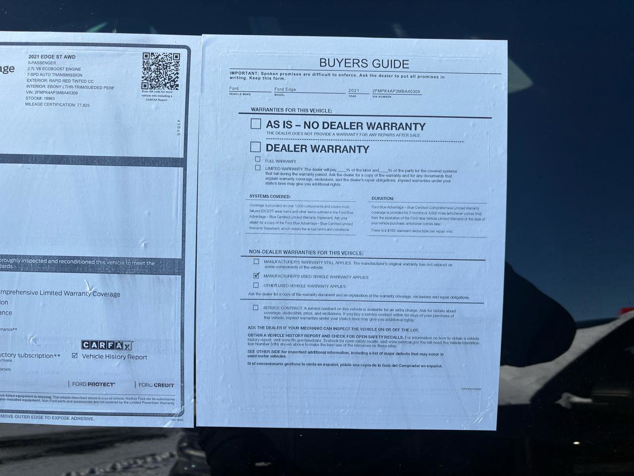 Certified 2021 Ford Edge ST image 11