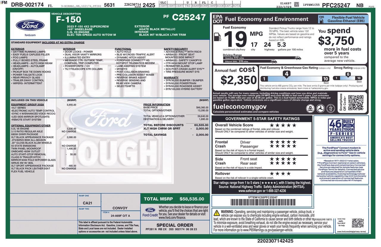 Certified 2023 Ford F150 XLT w/ Equipment Group 302A High image 38
