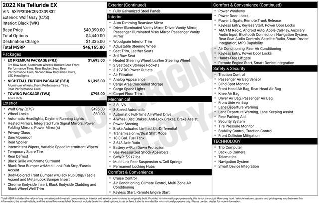 Used 2022 Kia Telluride EX w/ EX Premium Package image 33