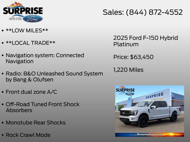 Certified 2025 Ford F150 Platinum w/ Equipment Group 702A High AWD/4WD image 20