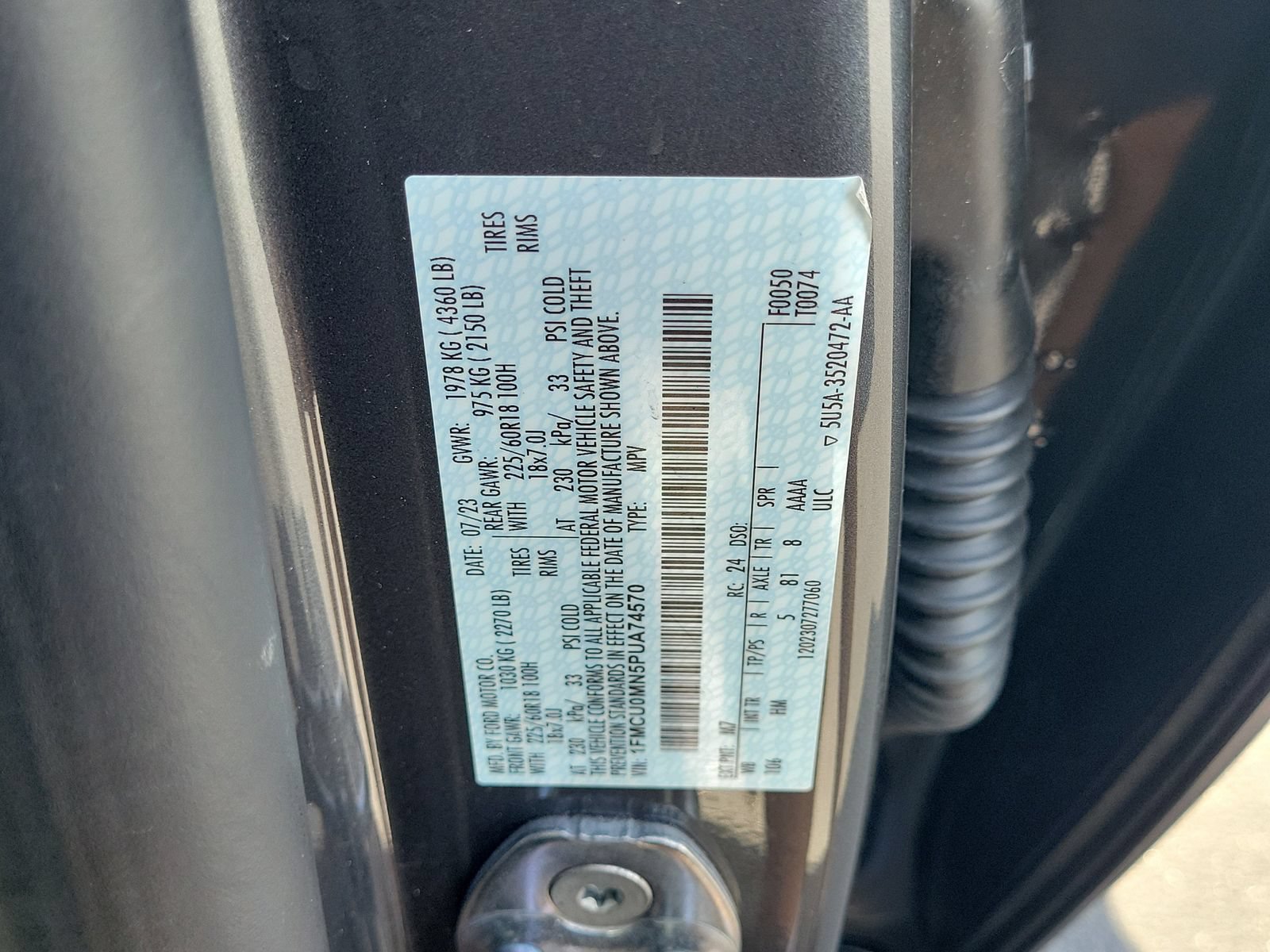 Certified 2023 Ford Escape ST-Line w/ Tech Pack #1 FWD image 31