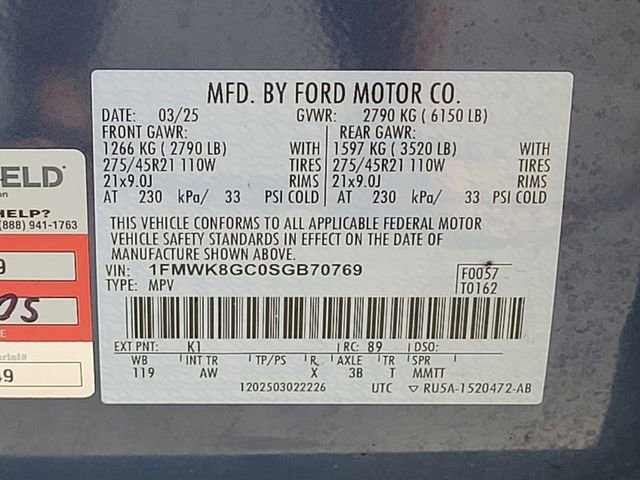 Certified 2025 Ford Explorer ST w/ Sun And Sound Package AWD/4WD image 17