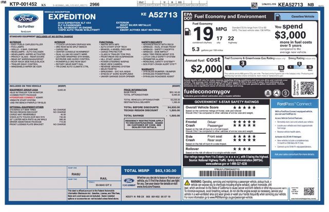 Certified 2019 Ford Expedition XLT w/ Equipment Group 202A AWD/4WD image 2