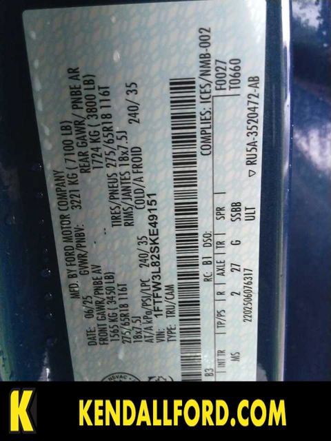 Certified 2025 Ford F150 XLT w/ Equipment Group 301A Standard