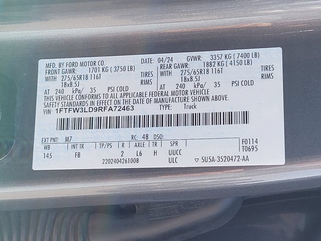 Certified 2024 Ford F150 XLT w/ Equipment Group 302A MID AWD/4WD image 16