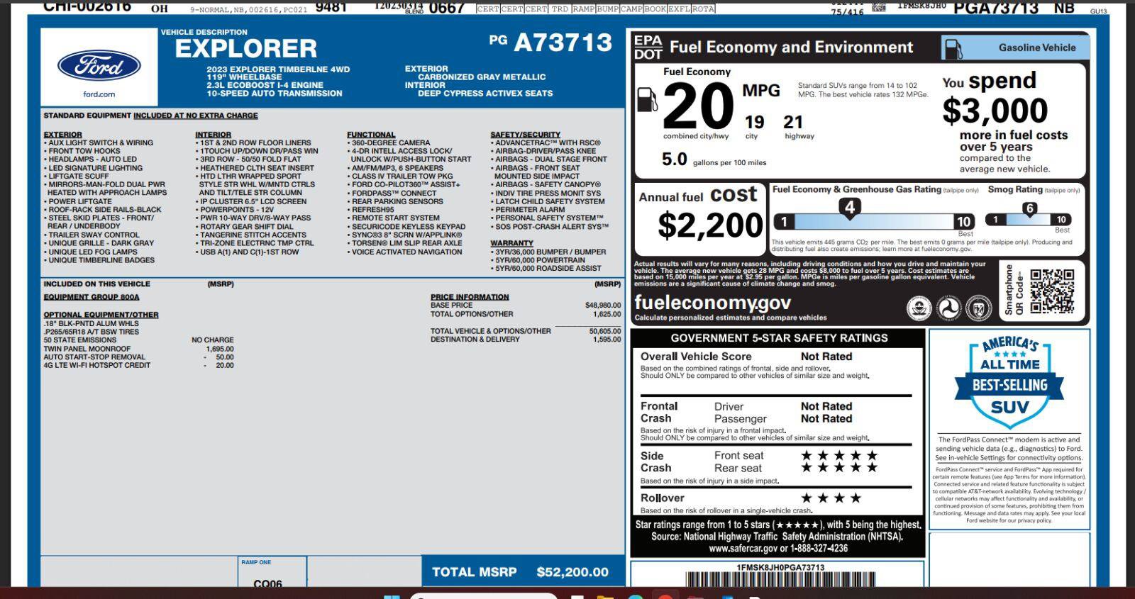 Certified 2023 Ford Explorer Timberline AWD/4WD image 4