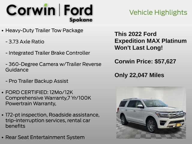 Certified 2022 Ford Expedition Max Platinum image 12
