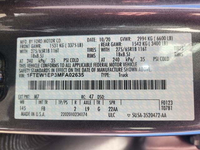 Certified 2021 Ford F150 XLT w/ Equipment Group 301A Mid AWD/4WD image 27