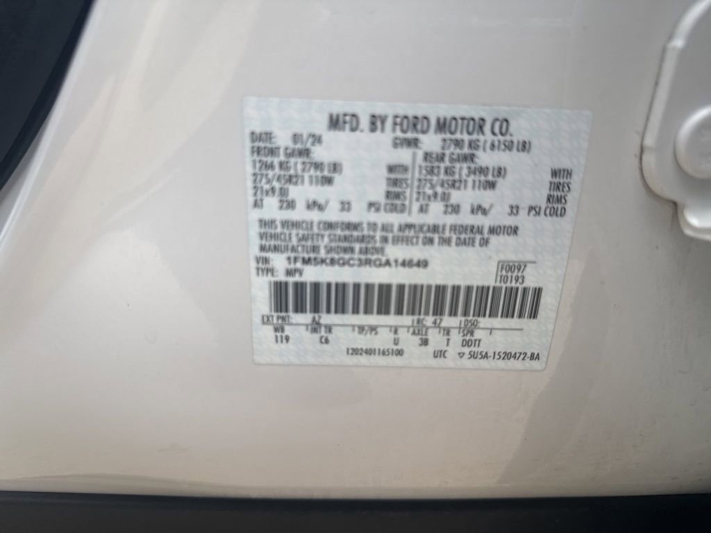 Certified 2024 Ford Explorer ST w/ Equipment Group 401A image 40