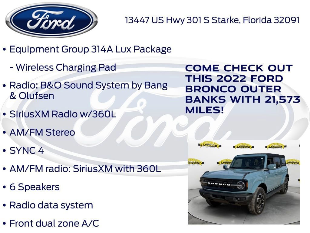 Certified 2022 Ford Bronco Outer Banks image 27