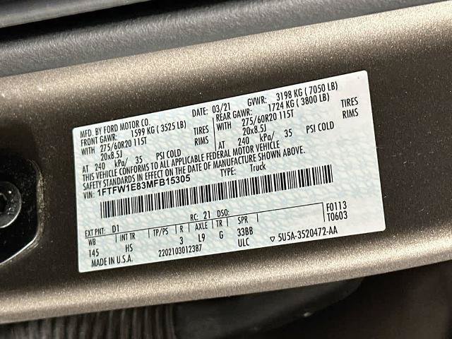 Certified 2021 Ford F150 Lariat AWD/4WD image 23