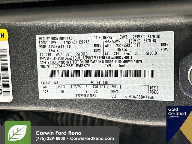 Certified 2025 Ford Ranger Lariat w/ FX4 Off-Road Package AWD/4WD image 35