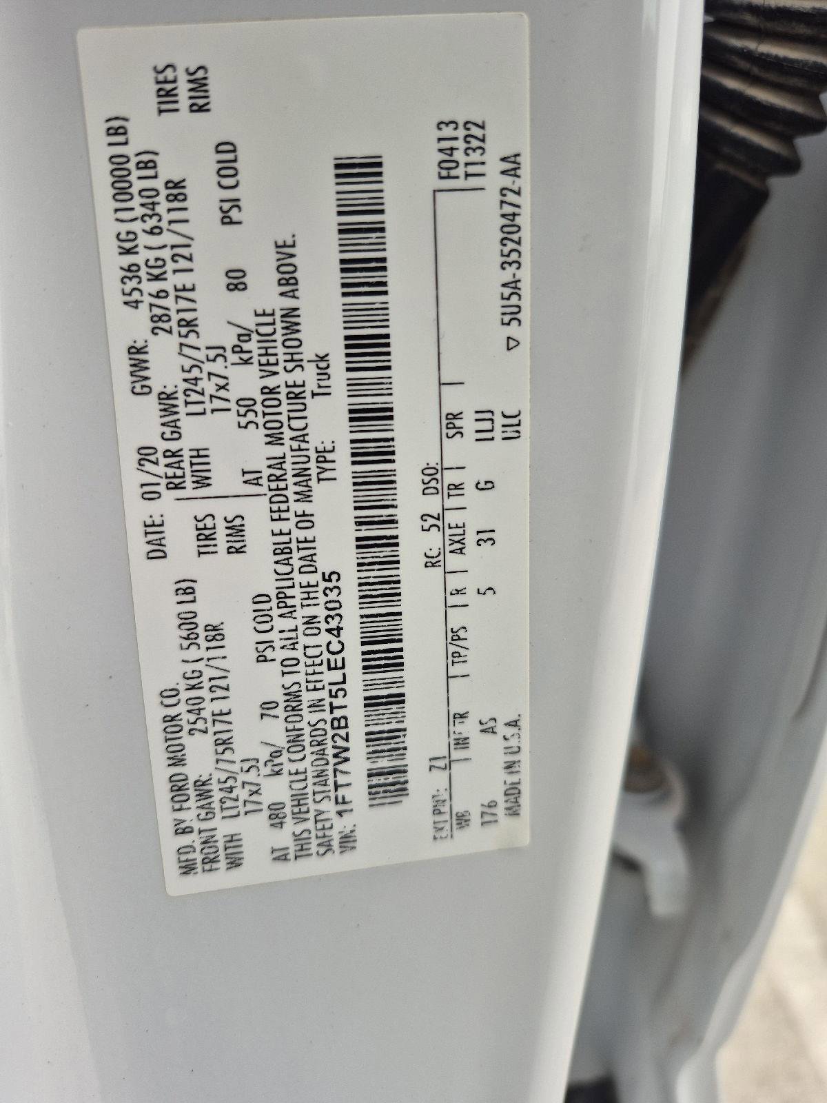 Certified 2020 Ford F250 XL w/ Power Equipment Group image 5