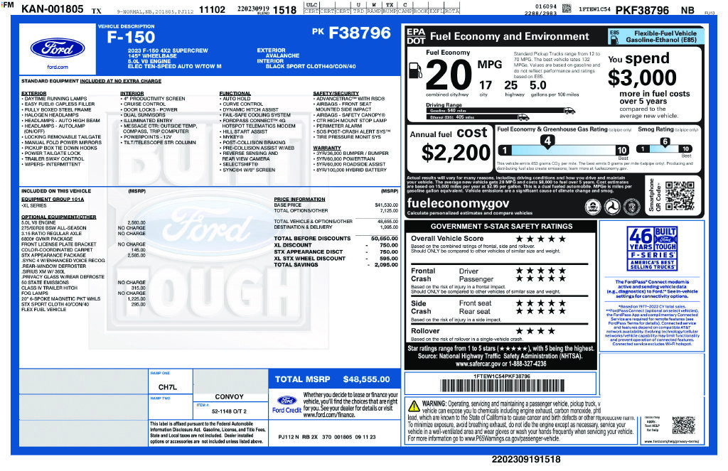 Certified 2023 Ford F150 XL w/ STX Appearance Package RWD image 5