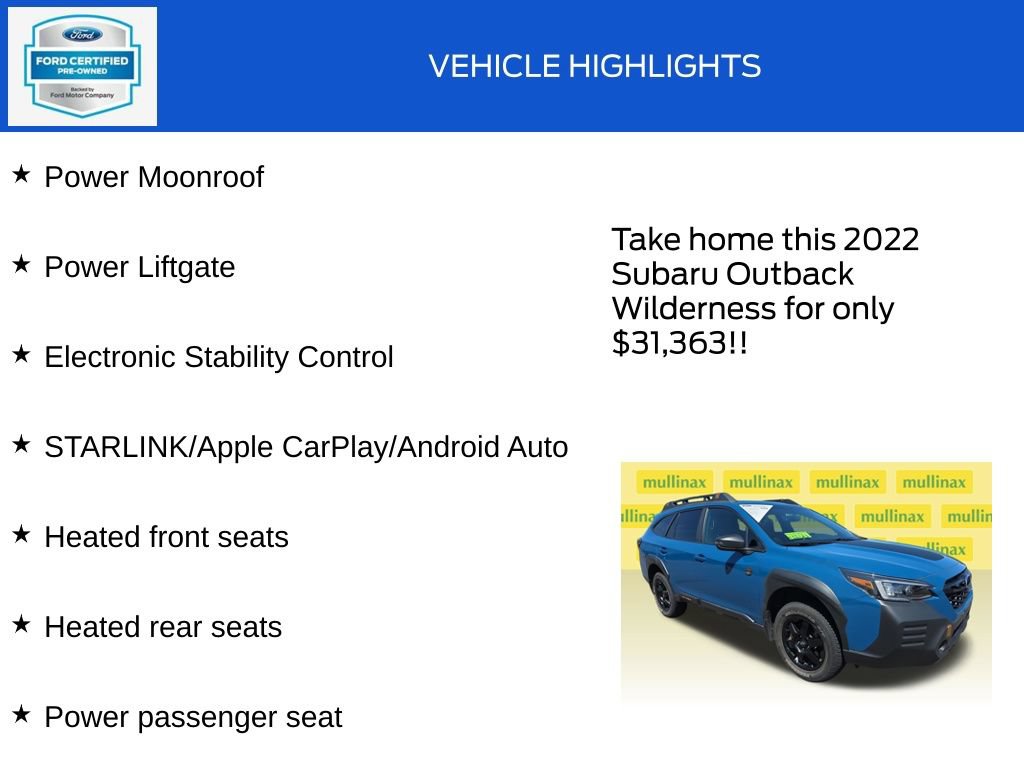 Used 2022 Subaru Outback Wilderness AWD/4WD image 19