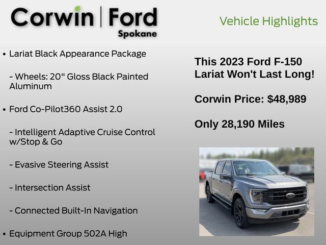 Certified 2023 Ford F150 Lariat w/ Equipment Group 502A High AWD/4WD image 13