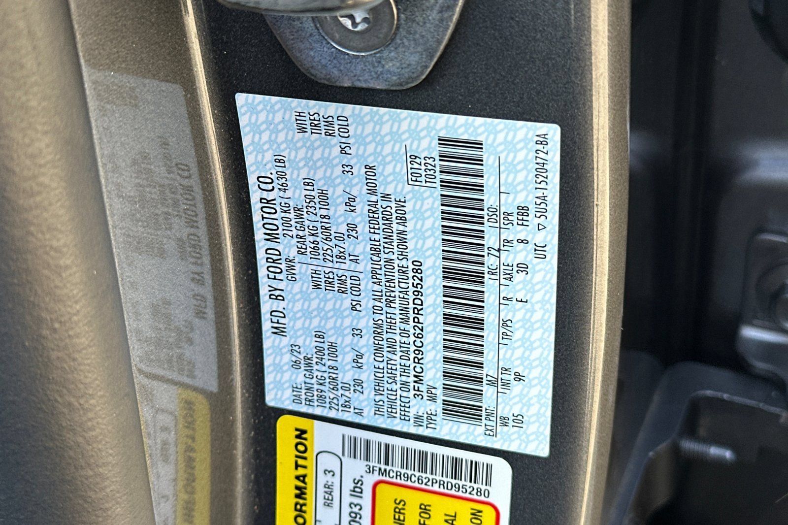 Certified 2023 Ford Bronco Sport Outer Banks AWD/4WD image 55