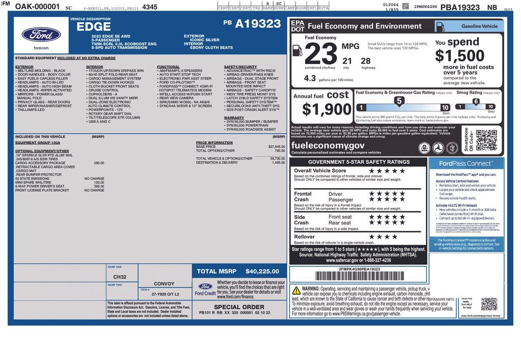 Certified 2023 Ford Edge SE w/ Cargo Accessory Package AWD/4WD image 37