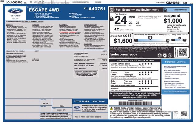 Certified 2019 Ford Escape SEL AWD/4WD image 8