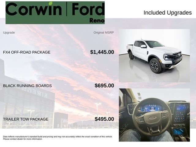 Certified 2024 Ford Ranger Lariat w/ FX4 Off-Road Package AWD/4WD image 3