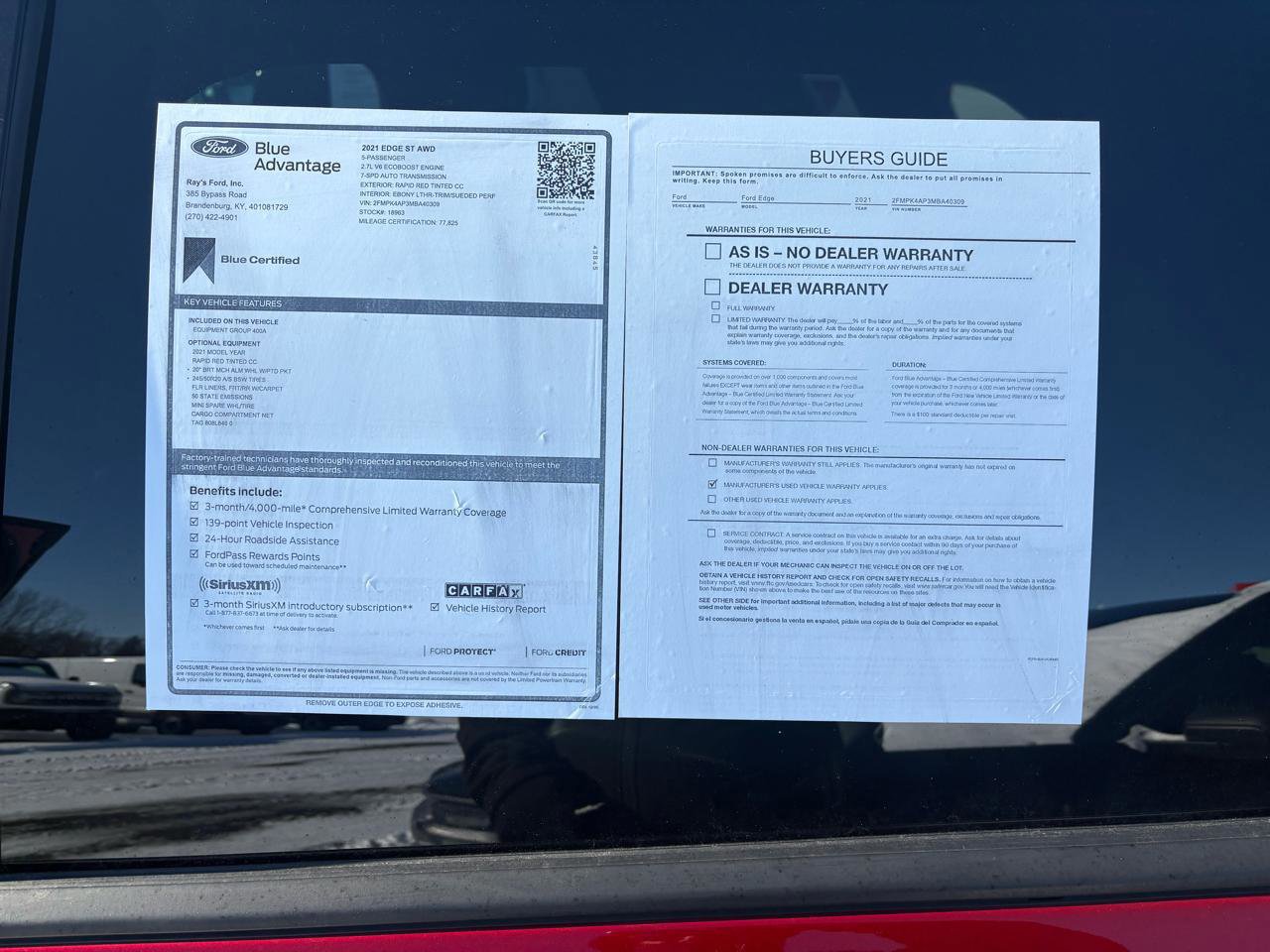 Certified 2021 Ford Edge ST image 10