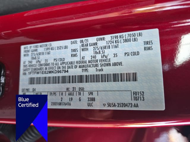 Certified 2021 Ford F150 XLT w/ Equipment Group 302A High AWD/4WD image 38