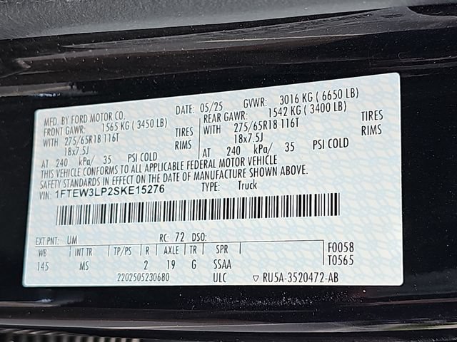 Certified 2025 Ford F150 XLT w/ Equipment Group 301A Standard AWD/4WD image 36