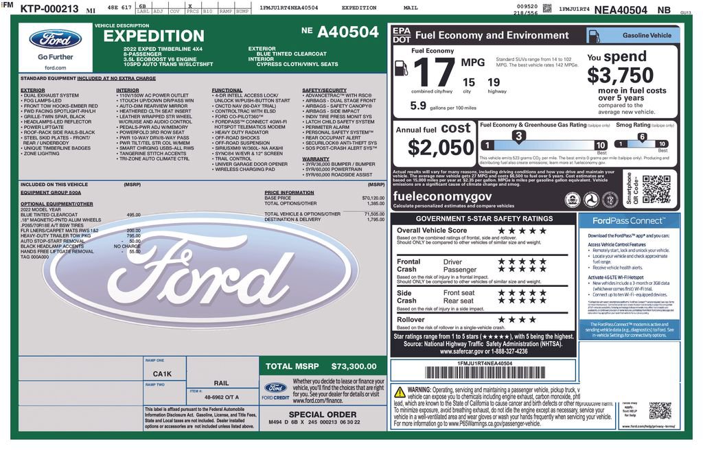 Certified 2022 Ford Expedition Timberline AWD/4WD image 28