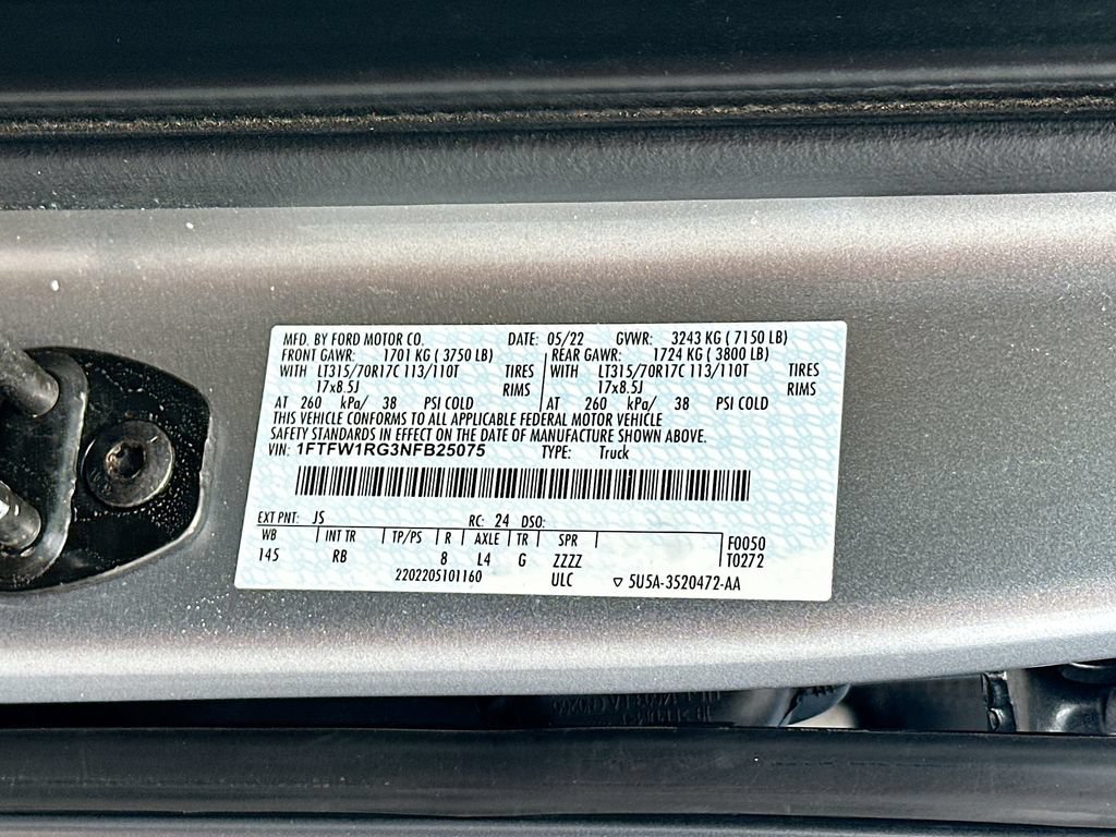 Certified 2022 Ford F150 Raptor w/ Equipment Group 801A High AWD/4WD image 27