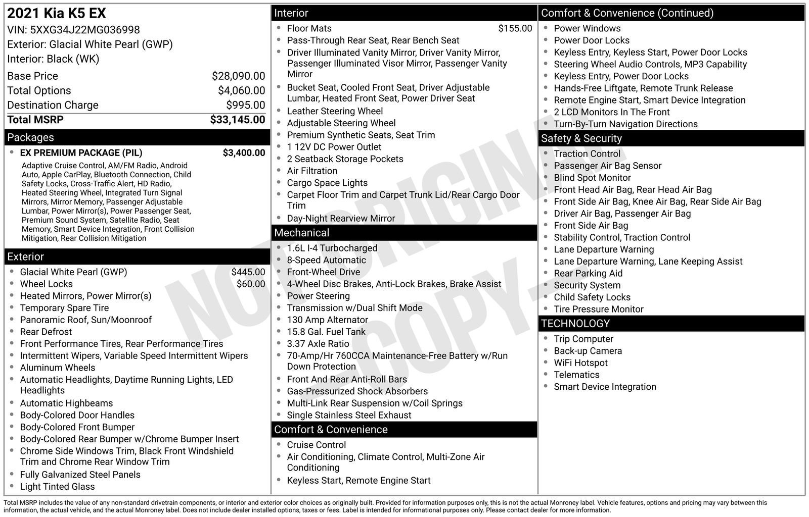 Used 2021 Kia K5 EX w/ EX Premium Package image 32