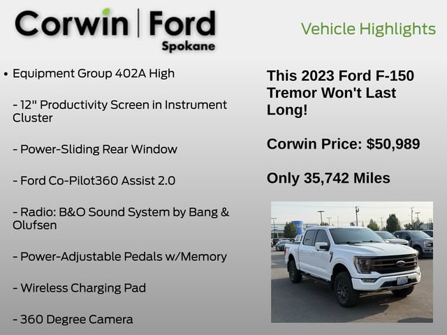 Certified 2023 Ford F150 Tremor w/ Equipment Group 402A High AWD/4WD image 6
